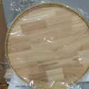 AMH 21-Inch Extra Large Lazy Susan with Oak Base and Gold Iron Rail