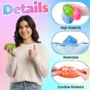Gemscream 6 Pack Fidget Stress Cube Stress Ball Ice Cube Sensory Squeeze Blocks Anxiety Relief Sugar Balls for Party Favors Prizes Goodie Bag Stuffers (Gradient Flowing Style)