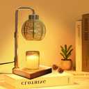 Candle Warmer Lamp - Electric Candle Lamp with Timer, Adjustable Dimmable & Height Wax Warmer Lamp for Melting Heating Small Jar Candles Scented Candle Warmer, Gifts for Home/Bedroom Decor(Gold)