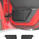Hoolcar Rear Door Storage Pockets Side Organizer Bag Door Net Pocket Replacement Compatible with Jeep Wrangler JK JKU 2011-2017, Interior Storage Expansion Accessories, 2PCs