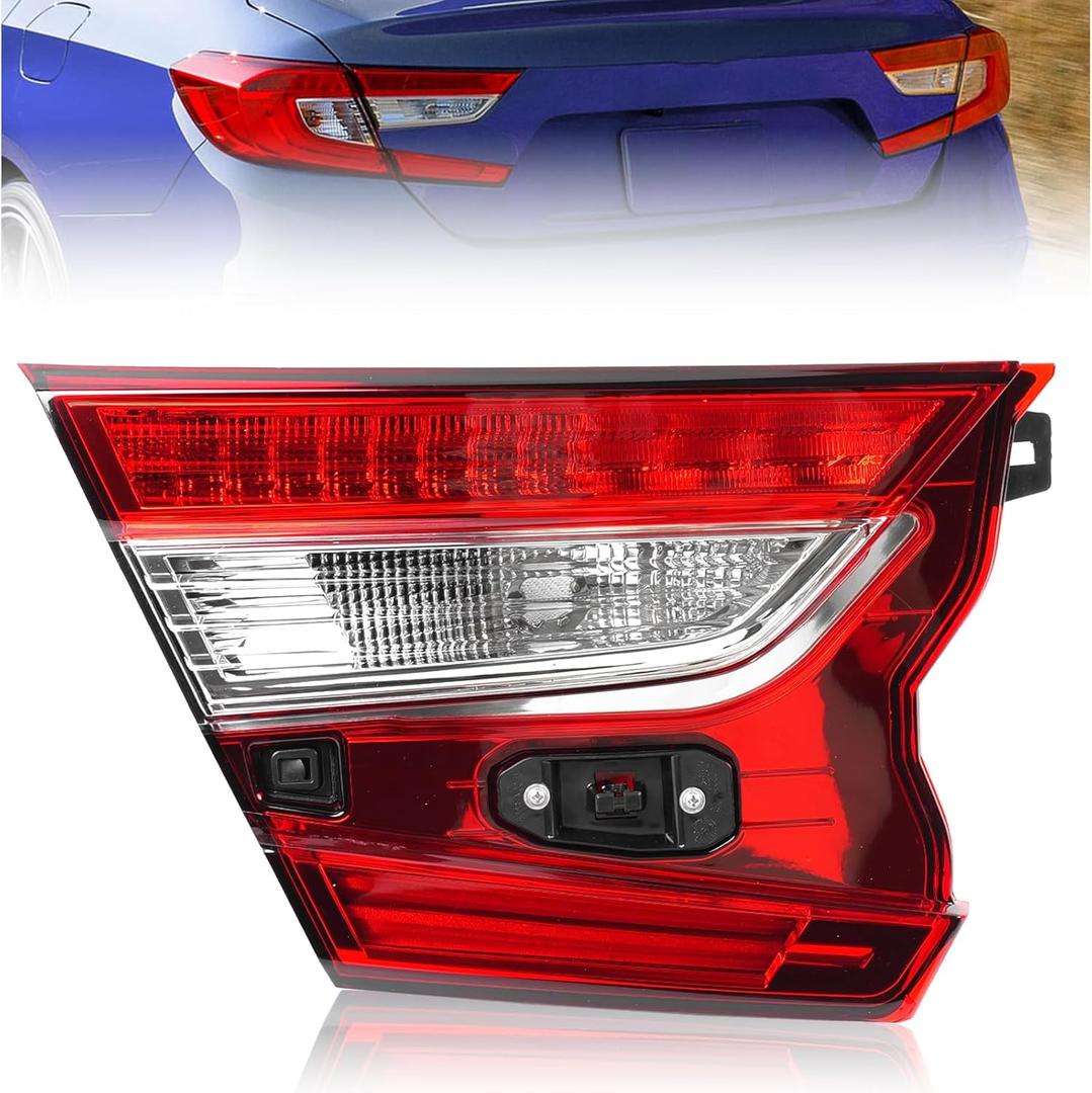 LED Left Inner Tail Light For Honda Accord Sedan 2018 2019 2020 2021 2022, Driver Side Rear Light Tail lamp Taillight Replacement For 34155TVAA01