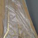 Gold Easel Stand for Sign, Adjustable Height Metal Easel Display Stand with Chain Support, Heavy Duty Easel for Sign, Wedding, Picture Frame, Mirror. (No Installation Required)