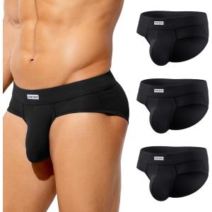 Casey Kevin Men's Underwear Breathable Briefs Lightweight 3D Contour Pouch Super Soft Comfort Tagless Underpants for Men Pack (X-Large)