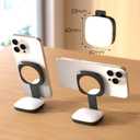Magnetic Selfie Light Compatible with MagSafe for iPhone Rechargeable LED Fill Light with Mirror, CRI95, 5 Color Temps, Foldable Ring Light