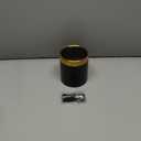 Mini Trash Can with Lid, 1.5 Liter / 0.4 Gallon Small Metal Desk Garbage Bin for Countertop, Coffee Bar, Vanity  Black