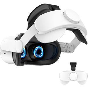 VZNEK Head Strap Compatible with Oculus Quest 2,Meta Quest 2 Accessories Adjustable Elite Strap Replacement for Enhanced Comfort Support and Gaming Immersion in VR (Without Battery)