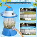 1000 GPH Pool Sand Filter Pump for Above Ground Pools, Pool Sand Pump with Timer, Energy-Saving, Low Noise | Pools Water Filtration System - Rapid Debris Removal & Enhanced Water Circulation (Deep Blue)