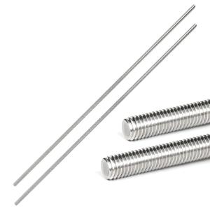2 Pack 3/8"-16 UNC Threaded Rod, 304 Stainless Steel, 24" Long