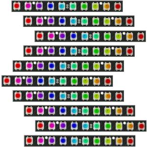 10x10 WS2812B 5050 RGB LED Light Stick Matrix Individually Addressable 10 Bit RGB LEDs with Integrated Driver Board DC 5V Compatible with Arduino and Raspberry Pi