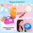 Nulink Electric Balloon Pump, Portable Electric Balloon Blower Machine Balloon Air Pump Dual Nozzle 110V 600W Balloon Inflator for Party Decorations