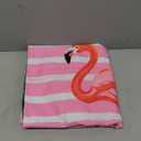 LIVILAN Small Pink Flamingo Beach Towel, 24x48 In for Girls & Kids, Soft Microfiber, Quick Dry, Sand Free, Lightweight for Bath, Swim, Pool, Yoga, Ideal Flamingo Gift for Women