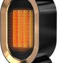 QQT Electric Space Heater,Portable Energy Efficient Space Heaters for Indoor Use,Two-Speed Portable Heater Fan for Office with Adjustable,Overheating Protection,Dumping Shutdown (Black)