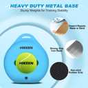 Hikeen Premium Tennis Trainer Rebound with Metal Base,Portable Solo Tennis Trainer Set with 3 Highly Elastic String Balls,Tennis Practice Equipment for Adult Kids an Beginners