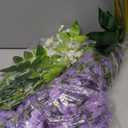 Lvydec Wisteria Artificial Flowers Garland, 4 Pcs Total 28.8ft Artificial Wisteria Vine Silk Hanging Flower for Home Garden Outdoor Ceremony Wedding Arch Floral Decor (Light Purple)