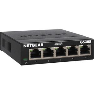 NETGEAR 5-Port Gigabit Ethernet Unmanaged Essentials Switch (GS305) - Home Network Hub, Office Ethernet Splitter, Plug-and-Play, Silent Operation, Desktop or Wall Mount