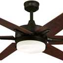 Westinghouse 7207800 Cayuga 60-Inch Black-Bronze Indoor Ceiling Fan, Dimmable LED Light Kit with Opal Frosted Glass