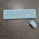 x UBOTIE Wireless Keyboard and Mouse Combo with 110 Round Keycaps, Power Switch, and Scissor-Switch Typing Feel – Ideal for Office Use (Blue)