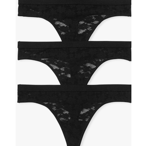 Victoria's Secret PINK Women's Lace Thong Underwear, Panties for Women, Multi Pack S