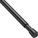 1 Pack Spring Tension Rod, Adjustable 28-43 Inch No Drill, Black 5/8 Inch Diameter Spring Loaded Extendable Short Tension Curtain Rod, Fits Windows Kitchen Doorway Closet Cupboard