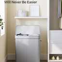 SONGMICS Laundry Hamper with Lid, Bamboo Laundry Basket, Removable Machine Washable Laundry Basket, with Handles, 26.4-Gallons, for Laundry Room, Bedroom, Bathroom, Dove Gray ULCB063G01, 100 L