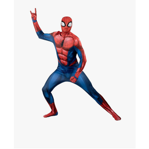 MARVEL Spider-Man Official Adult Deluxe Zentai Halloween Costume - Stretch Spandex with Hidden Zippers and Wrist Slits XL