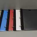 360 Degree Pivotable Binder, Upgraded 3 Ring Binder 1 inch 4 Pack, Flexible Binders 3 Ring, Foldable Three Ring Binders- Black, White, Blue, Red