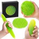 Fidget Worm Toy: Fidget Toys Adults |Fidgets for Kids, Adults | Desk Fidgets for Autism, Anxiety, Stress, ADHD | Calming Toys for Autistic Kids | Quiet Sensory Fidget Toys for Classroom(Green, Small)