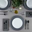 ELEGANT DISPOSABLES 13'' Party Chargers Large Plates & Platters Great for Elegant Party's Weddings Tableware Great for Serving dish Silver Pack of 12