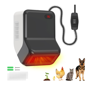 Dog House Heater with Thermostat for Small Chicken Coop, Electric Pet Heater for Outside Dog Cat House, Safe Winter Warmer with PTC Heating, Overheat Protection, Chew-Proof Cord, 95-100.4°F, 300/600W 