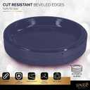 Amcrate Navy Disposable Dinner Plates, 10.4 Inches, Strong & Sturdy for Party, Picnic, Travel - Pack of 50