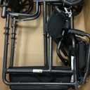 Medline Durable Folding Steel Transport Wheelchair with Swing-Away Footrests, 19-Inch Seat Width, Black Frame, Black Upholstery