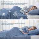 CHOSHOME Cooling Blanket for Hot Sleepers Lightweight Summer Cold Thin Blankets for Sleeping, Hot Flashes Night Sweats, Soft Blanket for Bed, Full Size, Blue