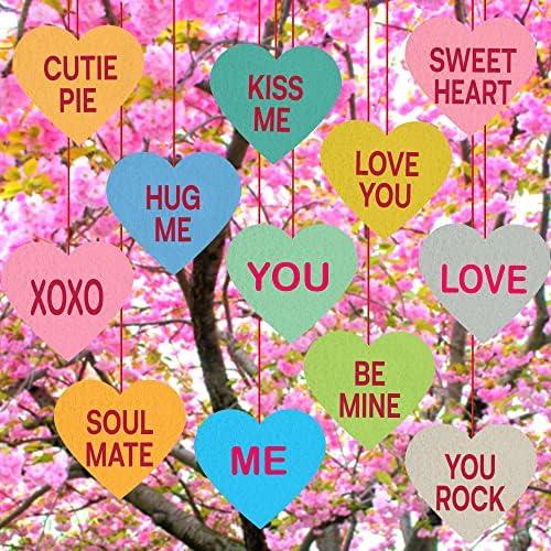 KatchOn, Valentines Conversation Hearts Decorations - Pack of 12, No DIY | Heart Garland, Valentines Day Decorations | Conversation Hearts Garland, Galentines Day Decorations, Valentines Decorations