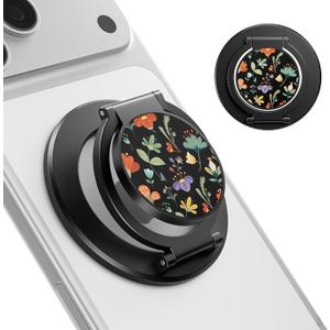 SUPERONE Dual-Side Magnetic Ring Holder, Ideal Gift Gym Phone Grip Kickstand with Cute Pattern for iPhone 17/16/15/14/13/12/ Series, Magsafe Case & Mag Car Mounts, Magnet Ring Included for All Phones