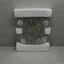 Navaris Standard Toilet Seat  Universal Toilet Seat 42 x 36 x 4.5 cm Resin Grey Glitter Design  Toilet Seat (Silver)