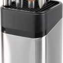 RedCall Kitchen Knife Holder,Stainless Steel Universal Knife Block for Kitchen Counter,Space-Saving Knife Storage Organizer Countertop,Knife Block Holder without Knives (Black)