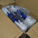 BigAlex Rollator Walker with Seat, Walker for Seniors with Wider Seat,Folding Rolling Walkers with 10" All-Terrain Wheels,Lightweight Aluminum Walkers Rollator with Backrest,Cup Holder,Blue