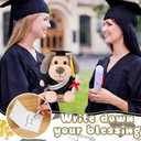 Hollowfly Graduation Dog Gifts Set Include Graduation Dog of 2026 Stuffed Animal with Cap and Gown, Artificial Flower, Graduate Gift Box with Window and Greeting Card for Him or Her(Black, Gold)
