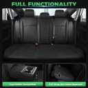 for Honda Civic Leather Seat Covers, Sedan EX 2022-2026, Sport 2025 2026, Custom Fit Car Seat Cover Full Set, Waterproof Accessories, Black (60/40 Split Benches-with Rear Armrest)