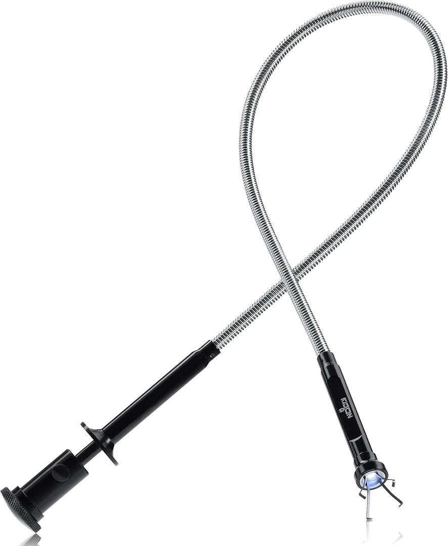 NoCry Magnetic Flexible Claw Grabber Pickup Tool with Bright LED Light - 27.7in Long Magnetic Pickup Tool, Retractable Claw Grabbing Tool, Magnetic Grabber Tool with 5lb Pull Strength Pick Up Tool