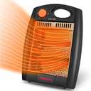 Infrared Heater Space Hetaer for Indoor Use Home Office Bedroom Radiant Heater with 2 Heat Settings, Quiet and Light without Fan, Warm up Immediately, Overheat & Tip-Over Protection,500W