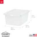IRIS USA 4-Pack Storage Bins with Lids, 17 Quart, Shoe Boxes Clear Stackable Containers Organize Shoes Closet Shelves, Classroom Organization Teacher Tools, Game Storage - BPA-Free Plastic