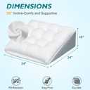 Bed Wedge Pillow for Sleep Apnea 10 Inch Gerd Pillow Patent Dual Layer Triangle Pillow Adjustable Shredded Memory Foam Topper Soft Support Ideal for Acid Reflux, After Surgery, Snoring