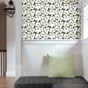 Marimekko Black Pieni Unikko Peel & Stick Wallpaper (MKS4494)