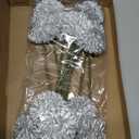 12-Pack Artificial Chrysanthemum Ball Flowers, 11 Inch Faux Chrysanthemum Silk Bouquets Real Touch Faux Flowers for Home/Wedding/Christmas/Party[Silver]