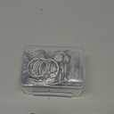 Hotop 30 Pcs Metal Drapery Curtain Rings 0.98/1.26/1.65 inch Interior Diameter and 30 Pcs Hanging Curtain Drapery Pin Hooks for Window Door Shower(Matte Silver,32 mm)