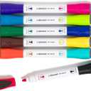 U Brands Fine Tip Dry Erase Markers with Eraser, Magnetic Double Ended Whiteboard Markers, Low Odor, Assorted Bright Colors, Set of 6 (1 Count (Pack of 6))