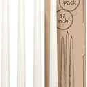 CANDWAX Ivory Taper Candles 12 inch Dripless - Set of 4 Tapered Candles Ideal as Dinner Candles - Smokeless and Unscented Taper Candles Long Burning - Hand Poured Tall Candlesticks