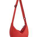 Crossbody Sling Bag for Women Men Trendy, Crescent Bag with Adjustable Strap, 2 Zippers Lightweight Nylon