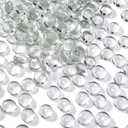 DomeStar 5Lb Flat Glass Marbles, Vase Filler, Glass Pebbles Marbles Bulk for Aquarium Table Scatters Decor